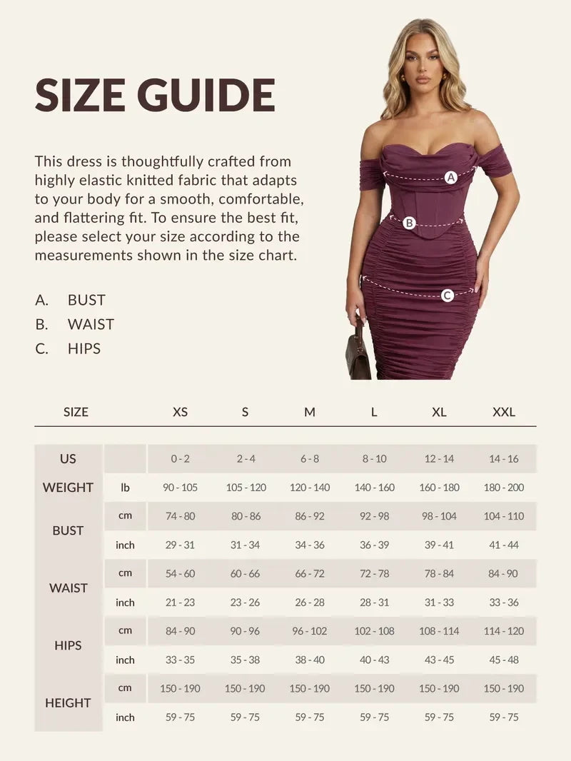 Off-The-Shoulder Sleeveless Midi Dress