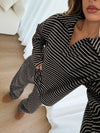 Striped Two Piece Loungewear Set
