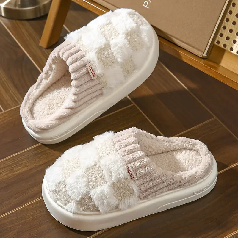 Fluffy Cashmere House Slippers