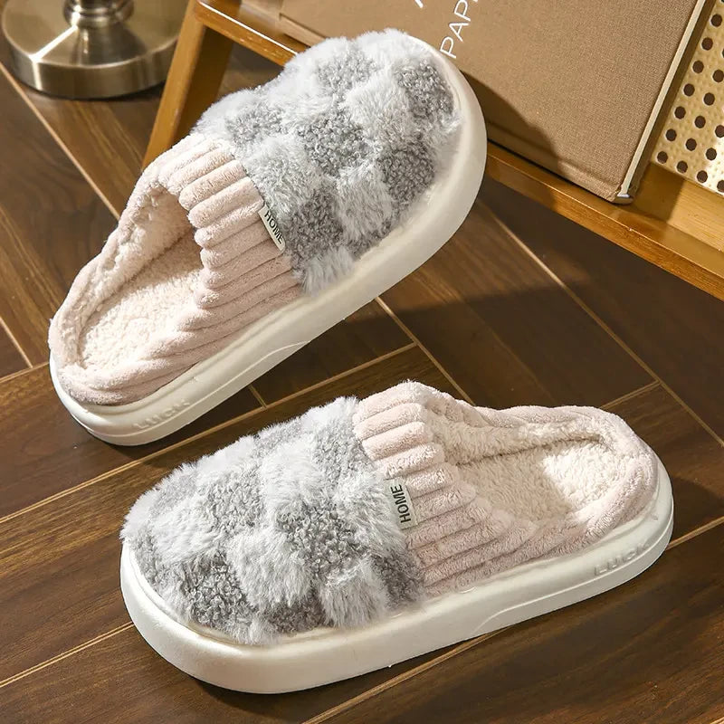 Fluffy Cashmere House Slippers