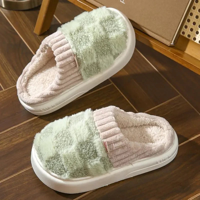 Fluffy Cashmere House Slippers