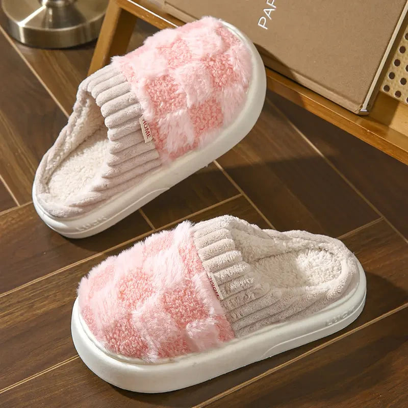 Fluffy Cashmere House Slippers