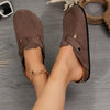 Suede Cork Footbed Slippers