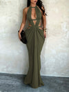 Shimmering Ribbon Cutout Dress