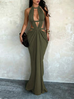 Shimmering Ribbon Cutout Dress