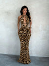 Shimmering Ribbon Cutout Dress
