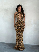 Shimmering Ribbon Cutout Dress