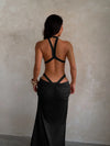 Shimmering Ribbon Cutout Dress