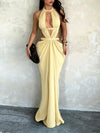 Shimmering Ribbon Cutout Dress