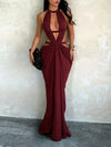 Shimmering Ribbon Cutout Dress