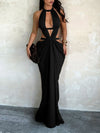 Shimmering Ribbon Cutout Dress