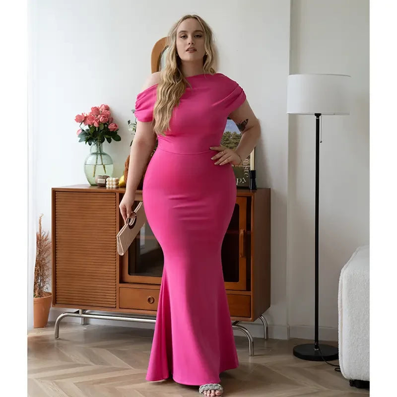 Sleeveless Off Shoulder Bodycon Evening Dress