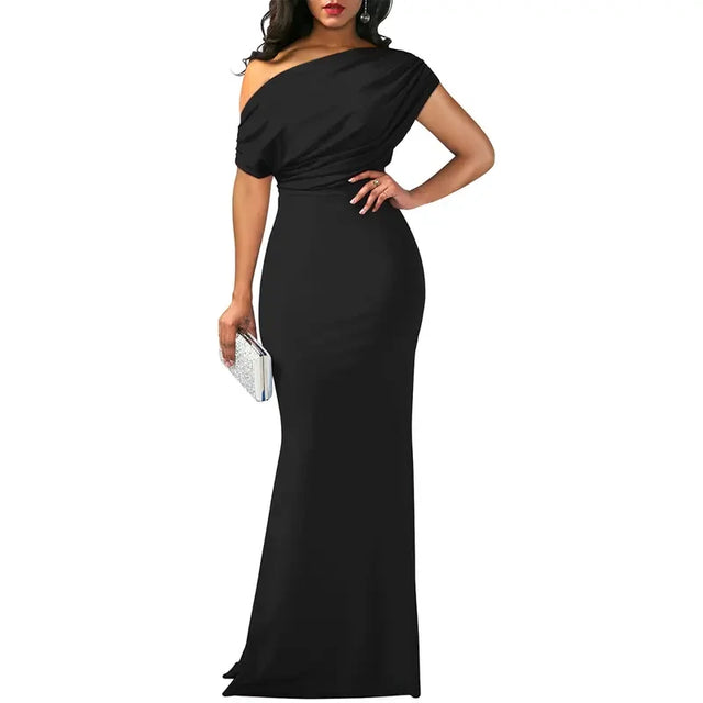 Sleeveless Off Shoulder Bodycon Evening Dress