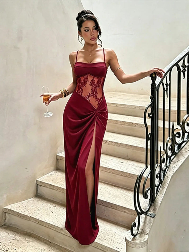 Lace Panel Cami Dress