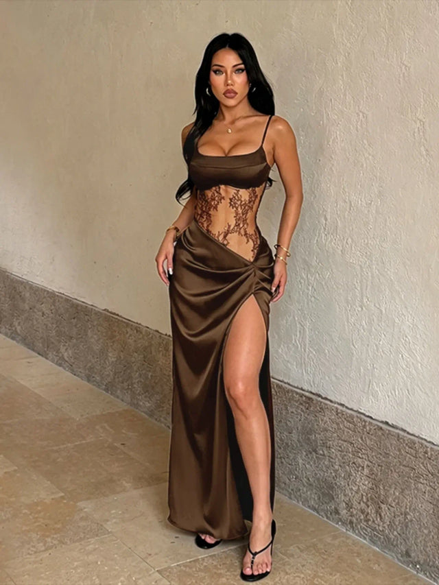 Lace Panel Cami Dress