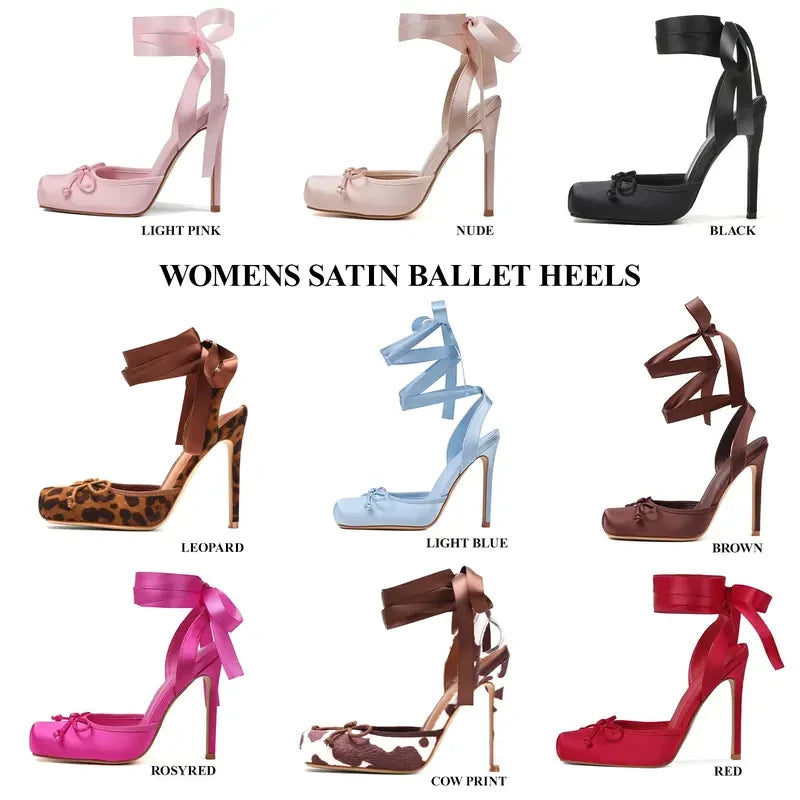 Satin Stiletto Ballet Heel
