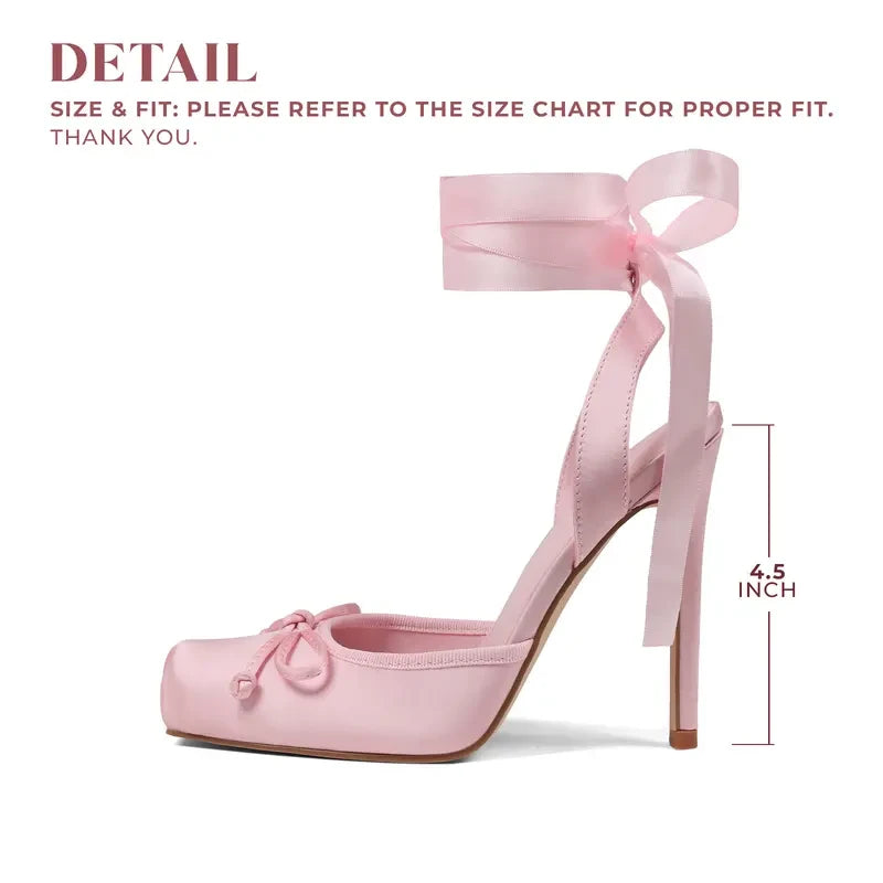 Satin Stiletto Ballet Heel