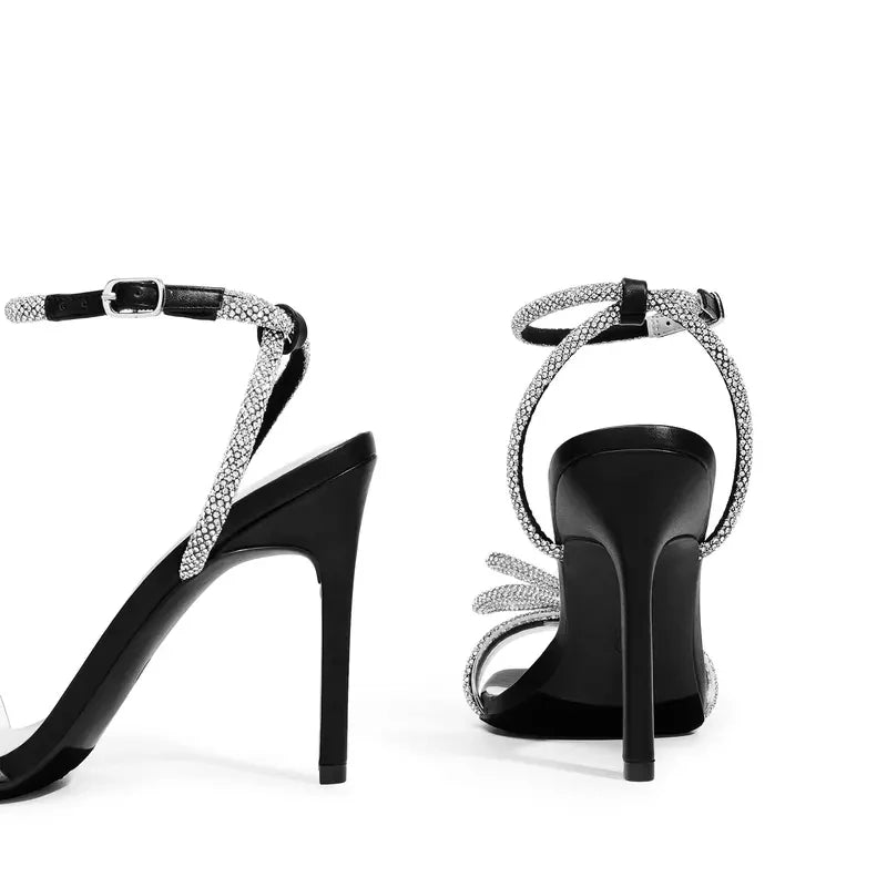 Sparkly Crystal Slingback High Heels