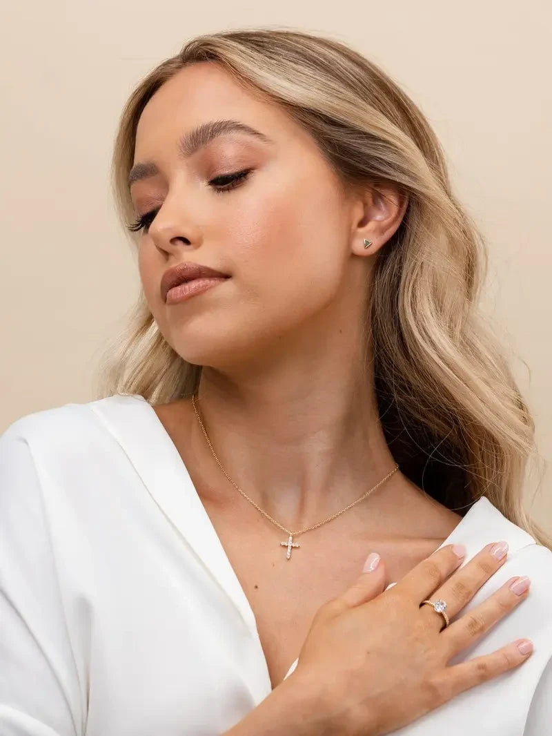 Gold Plated Cross Pendant Necklace