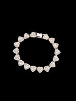 Heart Chain Necklace Bracelet Set