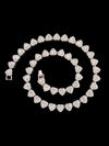 Heart Chain Necklace Bracelet Set