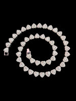 Heart Chain Necklace Bracelet Set