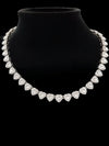 Heart Chain Necklace Bracelet Set
