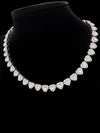Heart Chain Necklace Bracelet Set