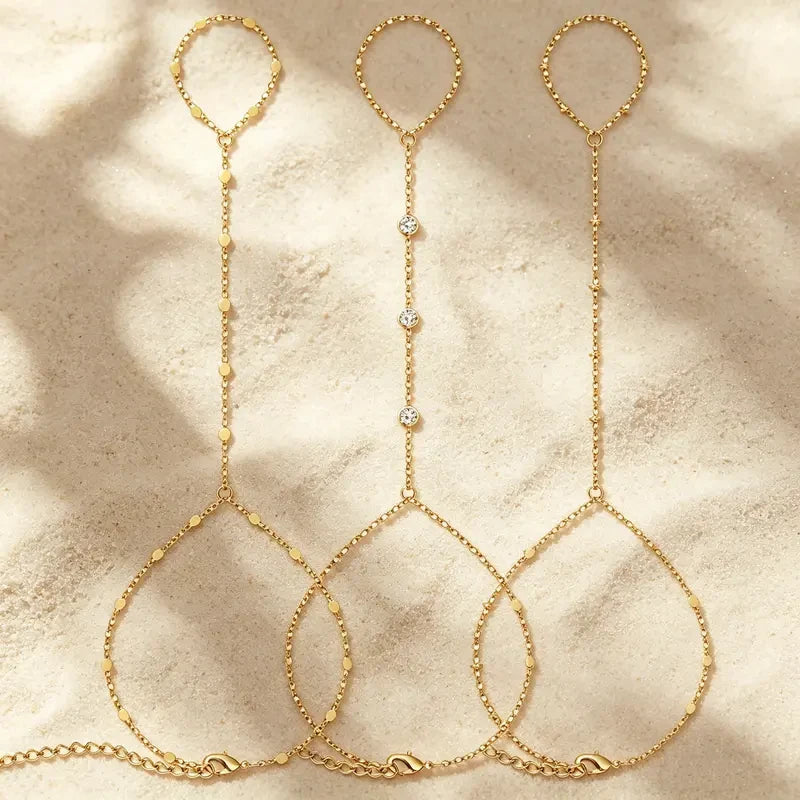 Gold-Plated Stackable Hand Chain