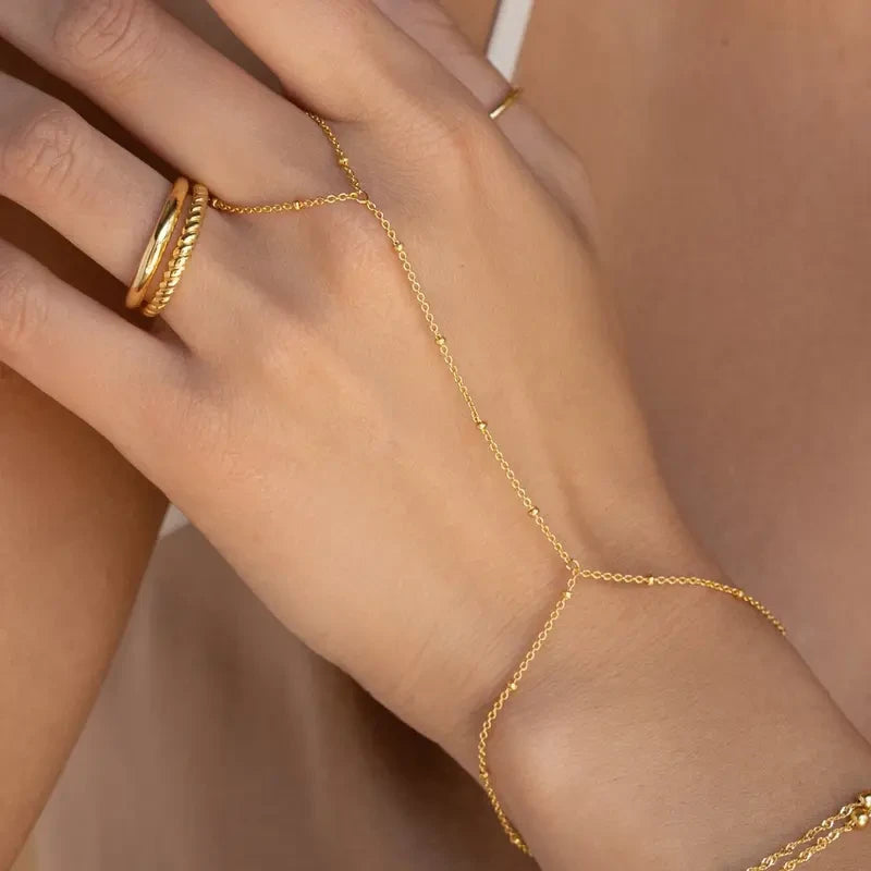 Gold-Plated Stackable Hand Chain
