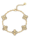 Gold Plated Clover Bracelet