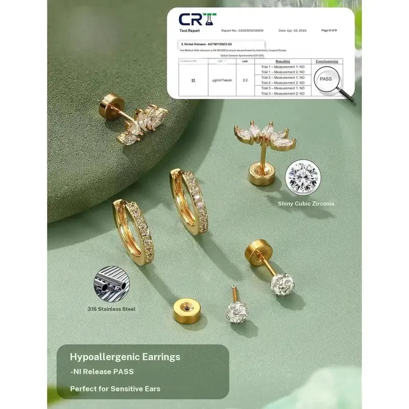 Flat Back Earring Stack