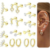Flat Back Earring Stack