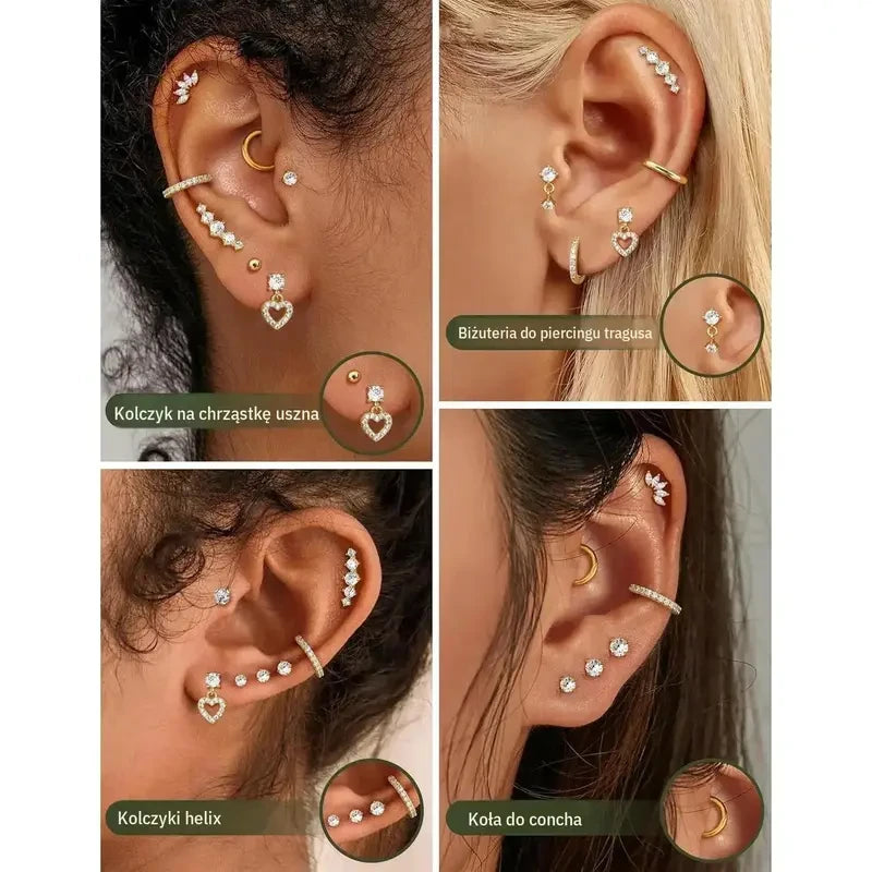 Flat Back Earring Stack
