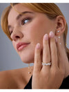 Gold Cubic Zirconia Pear Eternity Ring