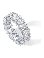 Gold Cubic Zirconia Pear Eternity Ring