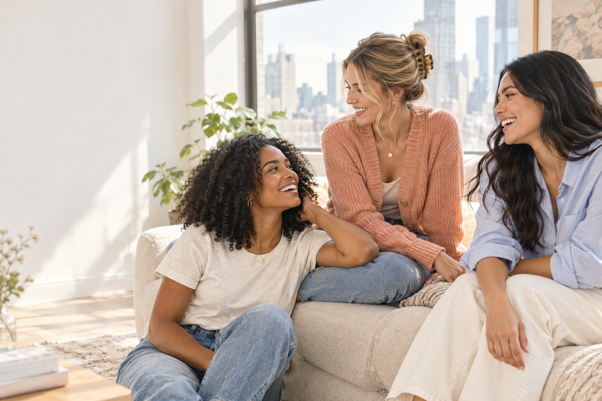 Young adult women in casual everyday looks for Emma Marie & Co.